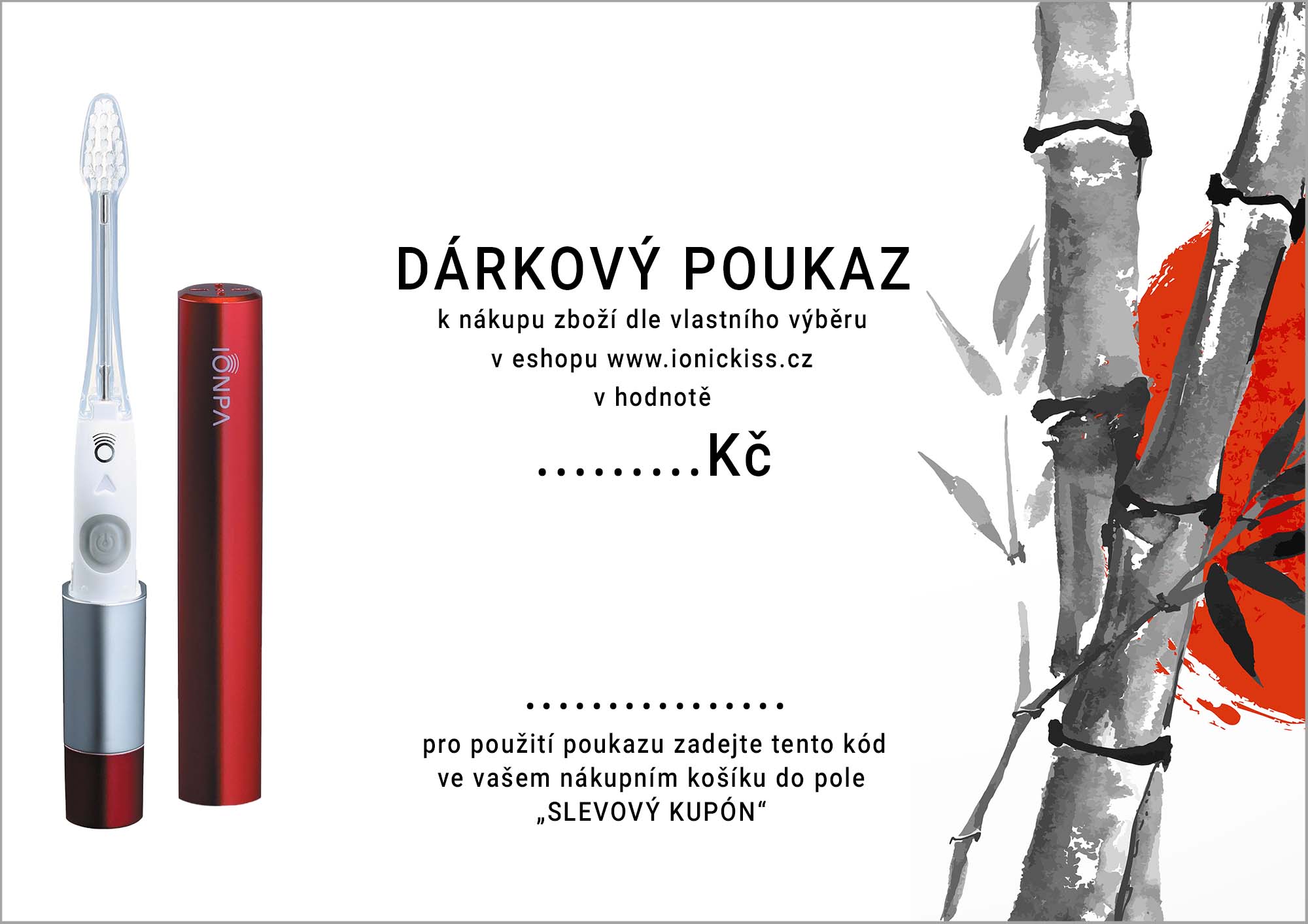 dárkový poukaz bez hodnoty